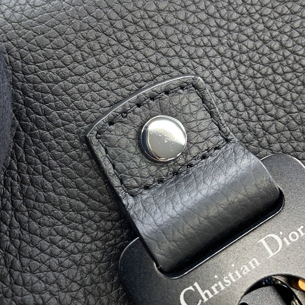 Dior Oblique Saddle Vertical Pouch Black/Beige/Navy2ADCA446YKS Leather Canvas