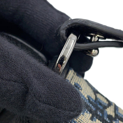 Dior Oblique Saddle Vertical Pouch Black/Beige/Navy2ADCA446YKS Leather Canvas