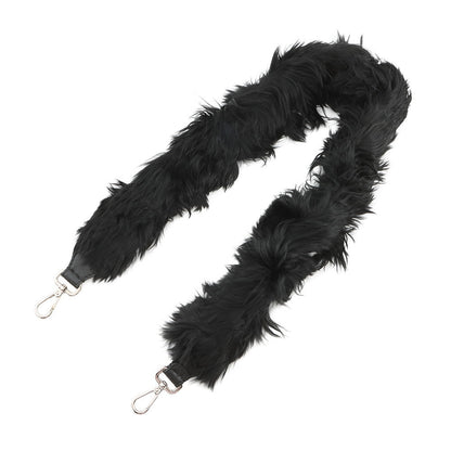 FENDI Strap you Black8AV077 Fur Leather