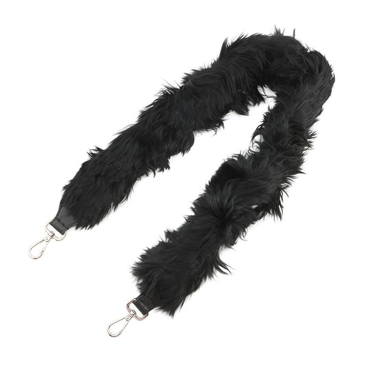 FENDI Strap you Black8AV077 Fur Leather