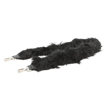 FENDI Strap you Black8AV077 Fur Leather