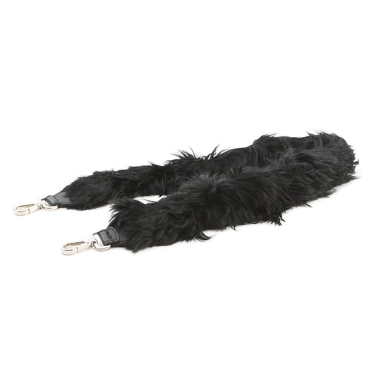 FENDI Strap you Black8AV077 Fur Leather