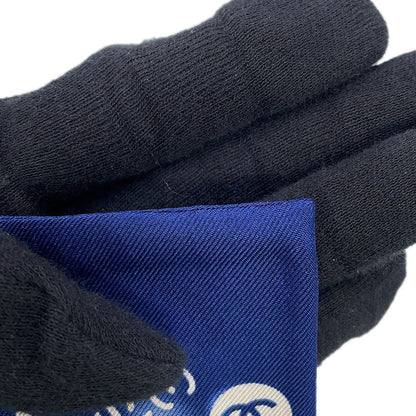 CHANEL hair band scarf Navy/WhiteAA0349 Silk100%