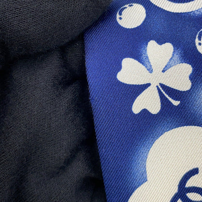 CHANEL hair band scarf Navy/WhiteAA0349 Silk100%