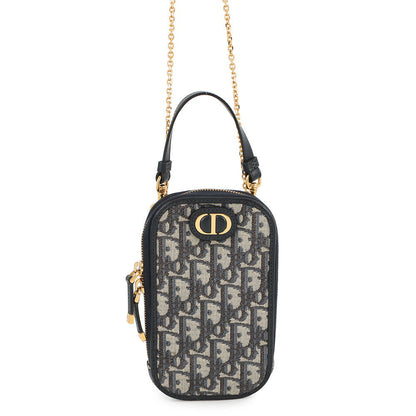 Dior Oblique 30 Montaigne Call'in Dior Phone Shoulder Bag Navy/BeigeS2114UTZQ Canvas Leather
