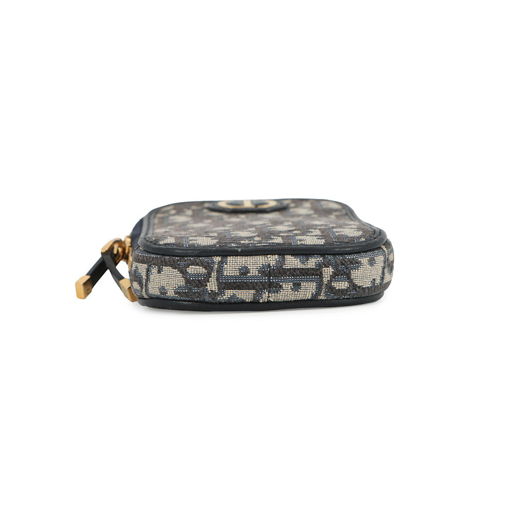 Dior Oblique 30 Montaigne Call'in Dior Phone Shoulder Bag Navy/BeigeS2114UTZQ Canvas Leather