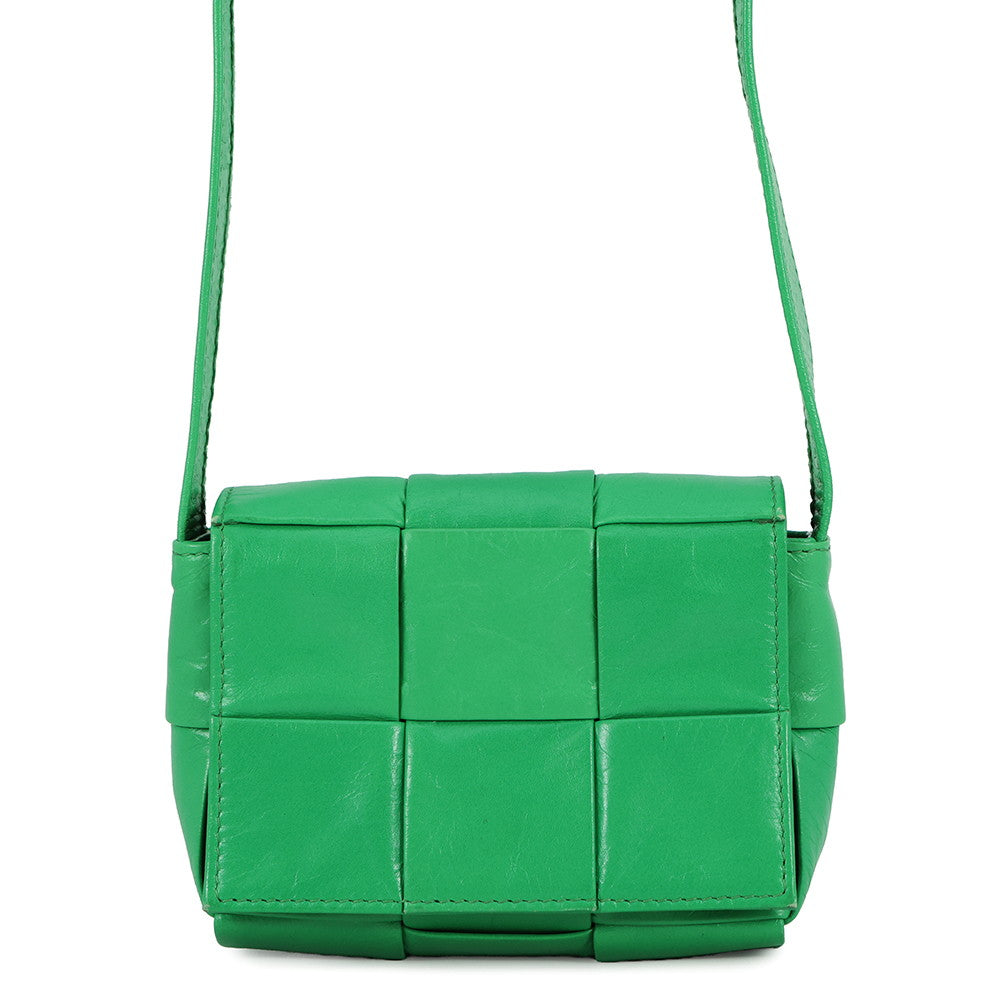 Bottega Veneta Candy Cassette Shoulder Parakeet667048 Calf Leather Size Mini