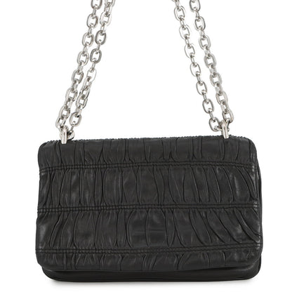 PRADA ChainShoulder Bag Black Leather
