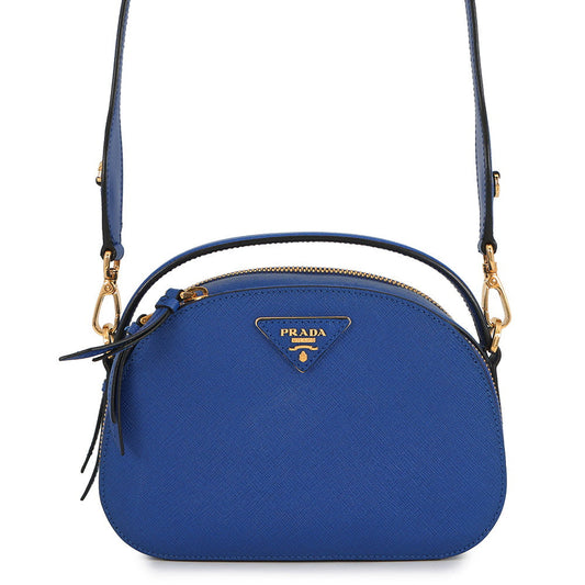 PRADA Odette 2WAY Bag Blue1BH123 Leather