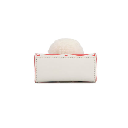 FENDI Marc Jacobs Mini Bustina Bunny Shoulder Bag White/Red7SA169 Leather