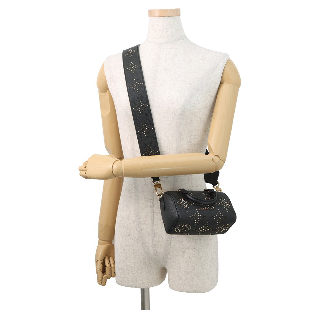 LOUIS VUITTON Nano Speedy Studded NoirM46745 Monogram Empreinte Leather