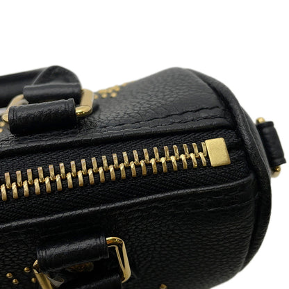 LOUIS VUITTON Nano Speedy Studded NoirM46745 Monogram Empreinte Leather