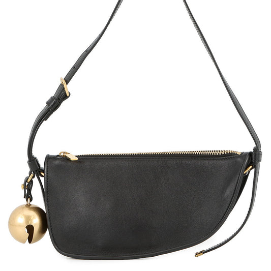 BURBERRY Shield Sling Bell Bag Charm Shoulder Bag Black8077580 Leather Size Mini