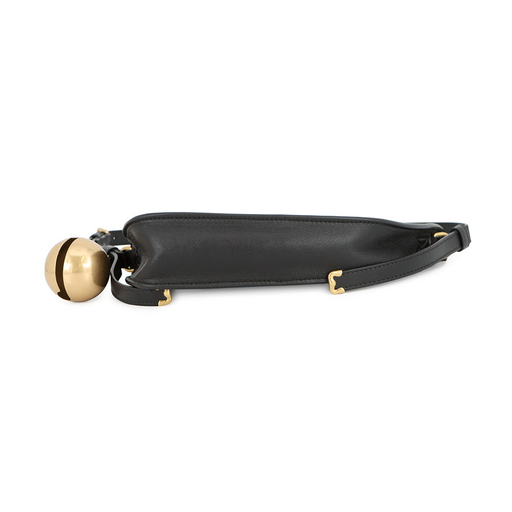 BURBERRY Shield Sling Bell Bag Charm Shoulder Bag Black8077580 Leather Size Mini