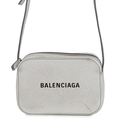 BALENCIAGA Everyday camera bag Silver552372 Leather Size XS