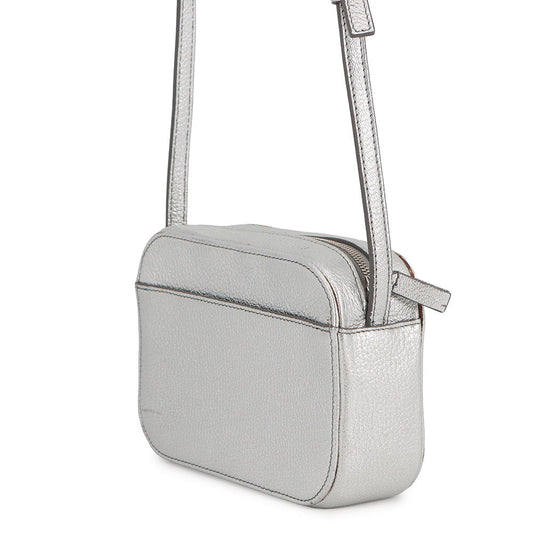 BALENCIAGA Everyday camera bag Silver552372 Leather Size XS