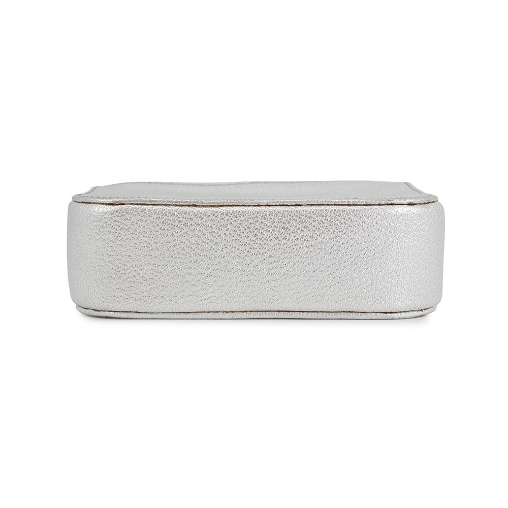 BALENCIAGA Everyday camera bag Silver552372 Leather Size XS