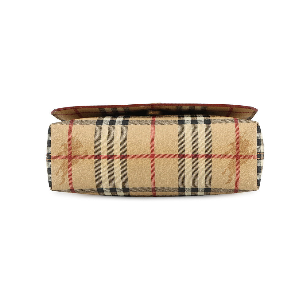 BURBERRY Messenger bag Beige/Brown PVC Leather