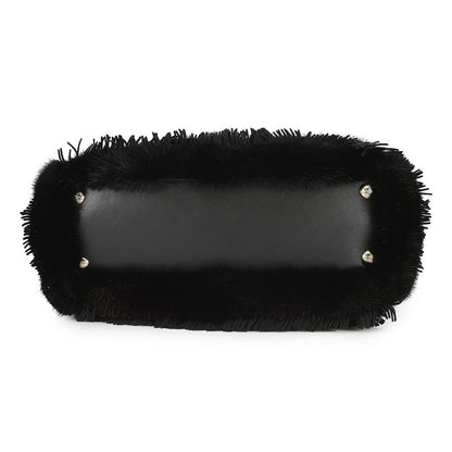 FENDI Peekaboo Black8BN244 Fur Leather Size Mini