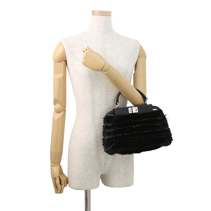 FENDI Peekaboo Black8BN244 Fur Leather Size Mini