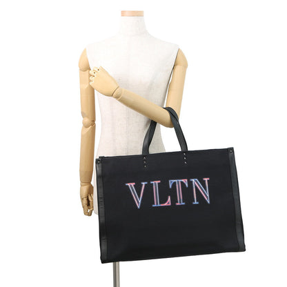 Valentino Garavani VLTN Tote Black Canvas Leather
