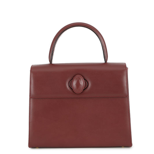 CARTIER Must Line Handbag Bordeaux Leather