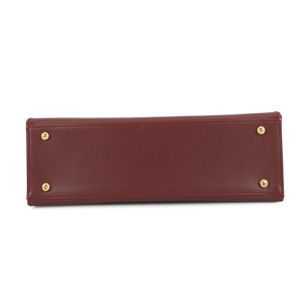 CARTIER Must Line Handbag Bordeaux Leather