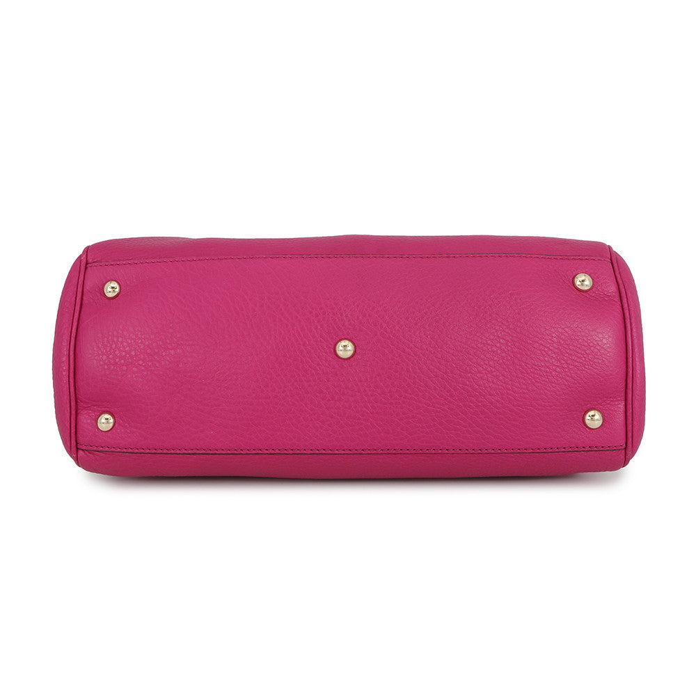 GUCCI Bamboo Shopper Medium Handbag Pink323660 Leather