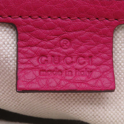 GUCCI Bamboo Shopper Medium Handbag Pink323660 Leather