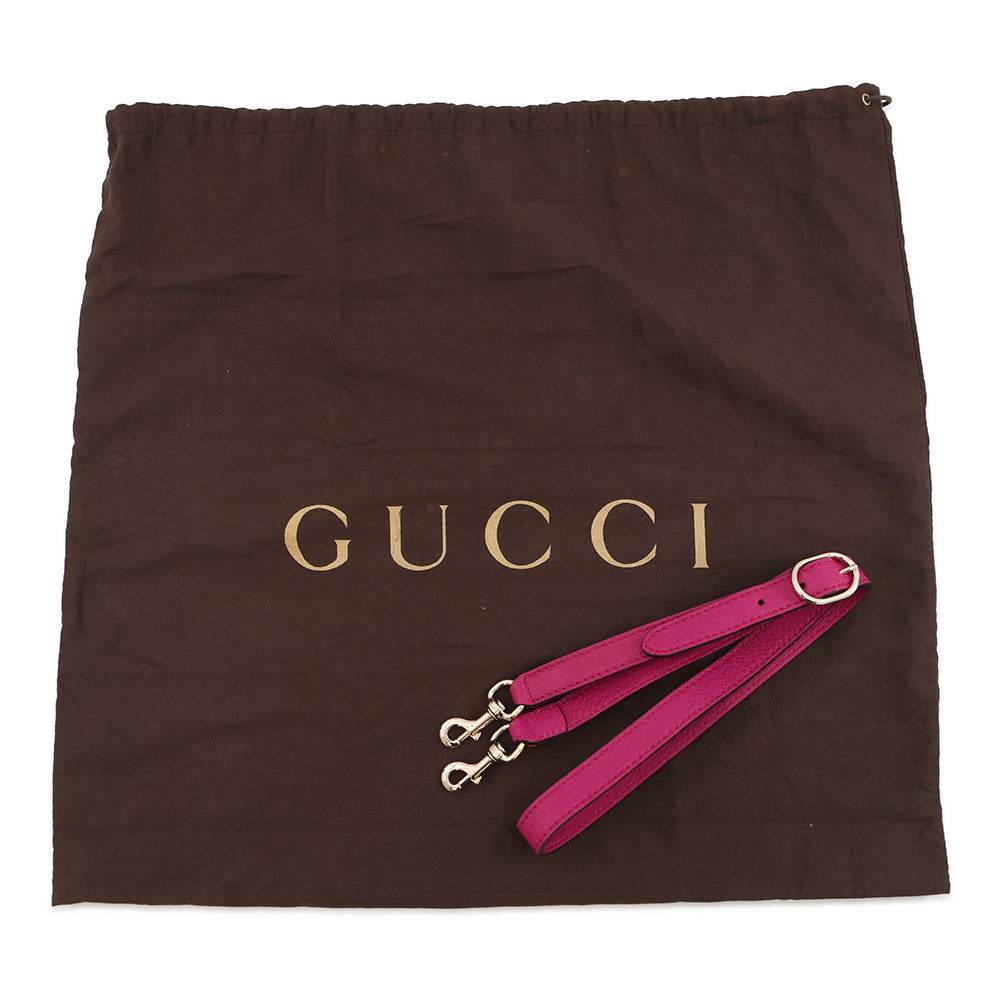 GUCCI Bamboo Shopper Medium Handbag Pink323660 Leather