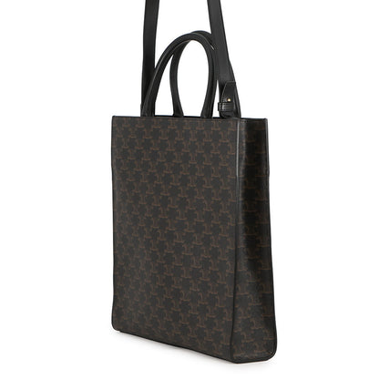 CELINE Vertical Cabas Brown/Black194432 PVC Leather Size Medium