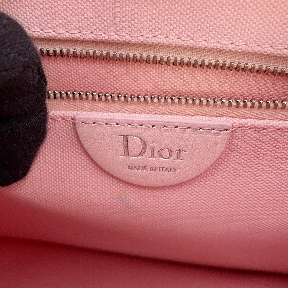 Dior Book Tote Book Cover Embroidery with Strap Bag PinkM1404PEHO Canvas Size Small