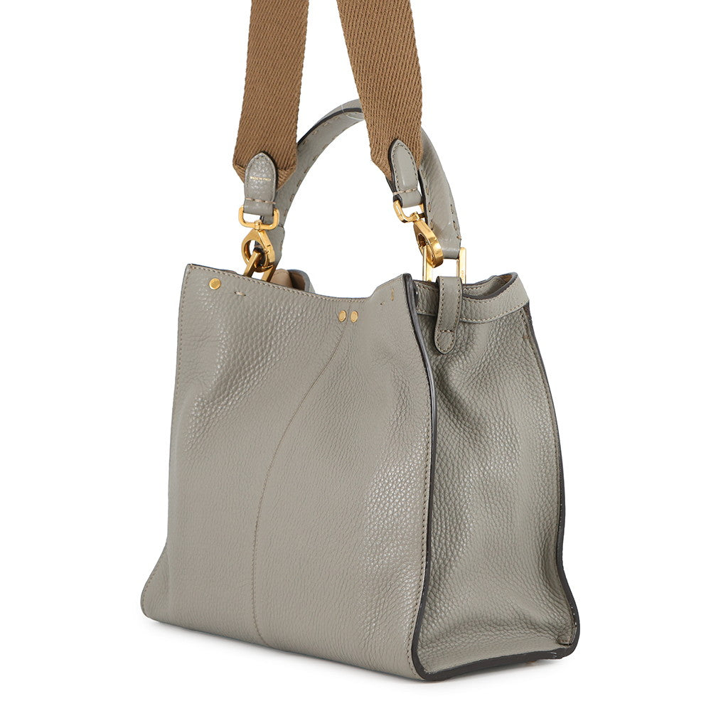 FENDI Peekaboo X-Lite Gray8BN310 Calf Leather Size regular