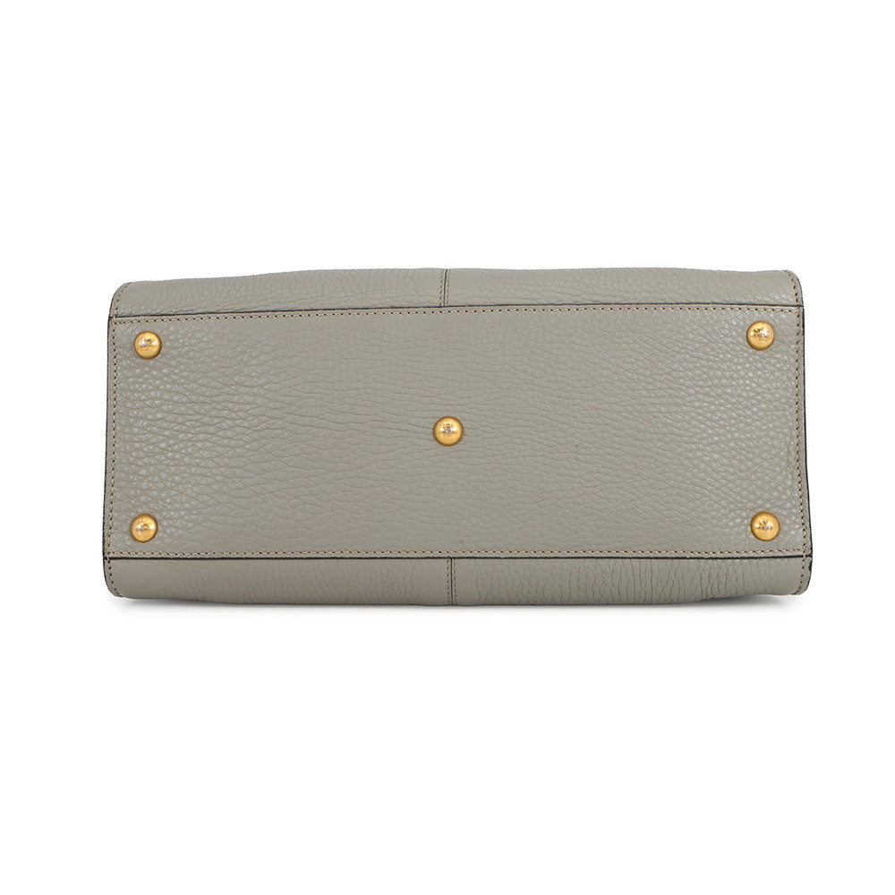 FENDI Peekaboo X-Lite Gray8BN310 Calf Leather Size regular