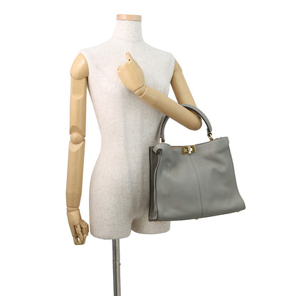 FENDI Peekaboo X-Lite Gray8BN310 Calf Leather Size regular