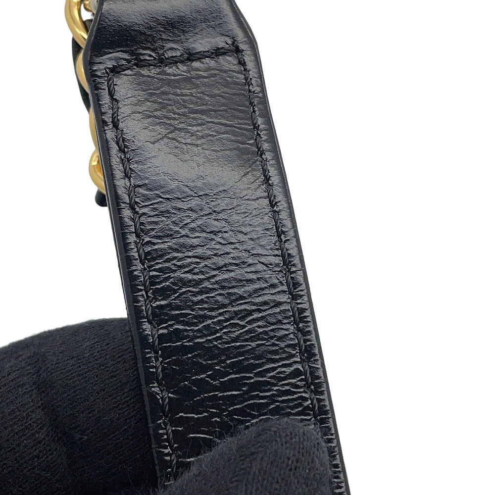 CHANEL Gabrielle de Chanel BlackA91810 Aged Calf Leather Size Small