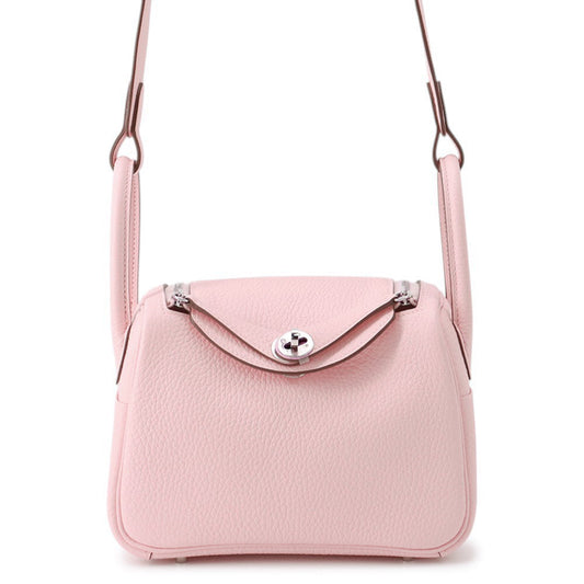 HERMES Lindy Rose Sakura/Gripère Taurillon Clemence Size Mini