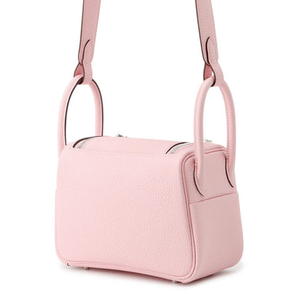 HERMES Lindy Rose Sakura/Gripère Taurillon Clemence Size Mini