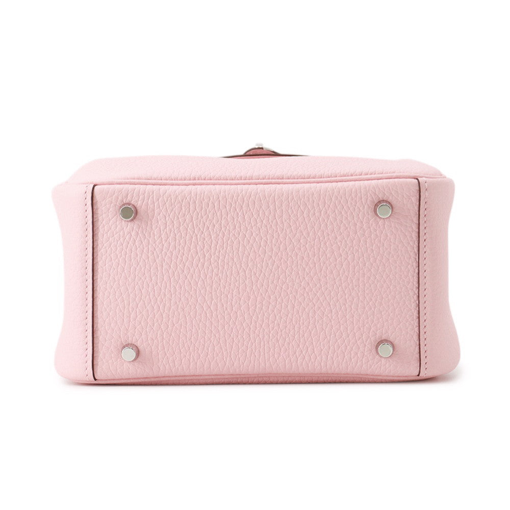 HERMES Lindy Rose Sakura/Gripère Taurillon Clemence Size Mini