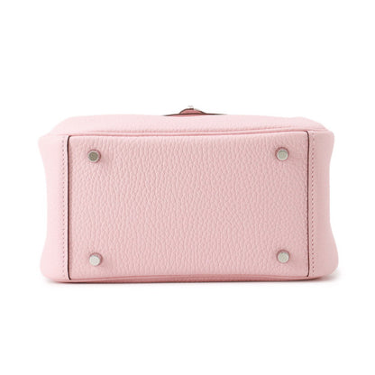 HERMES Lindy Rose Sakura/Gripère Taurillon Clemence Size Mini