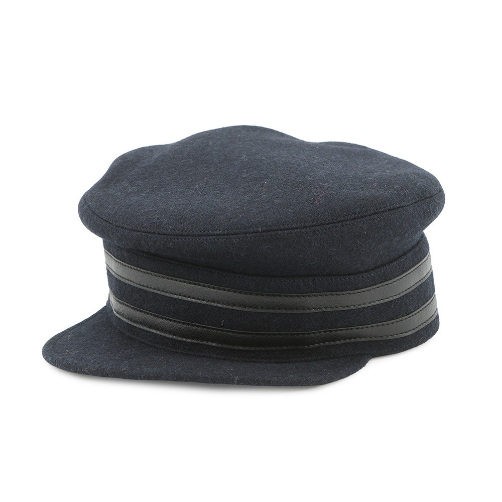 HERMES Cap Size 58 Navy Wool 100%
