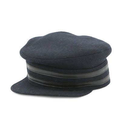 HERMES Cap Size 58 Navy Wool 100%