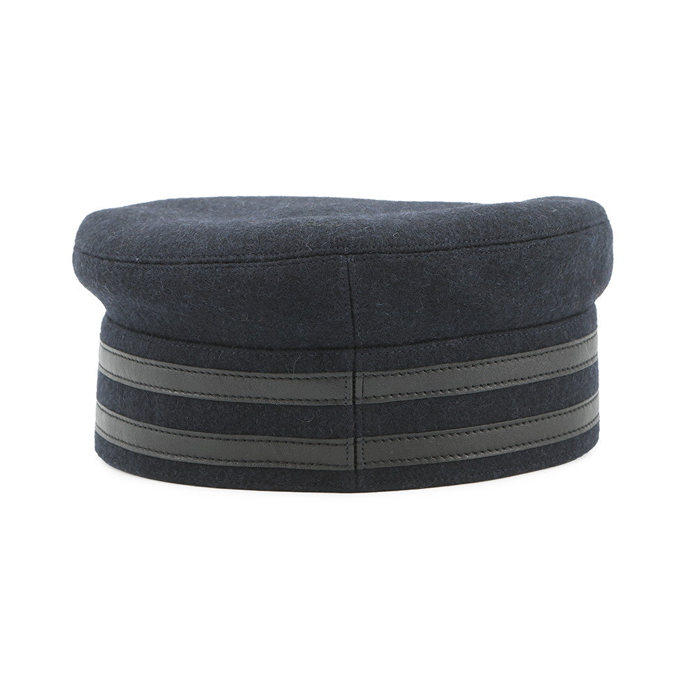HERMES Cap Size 58 Navy Wool 100%