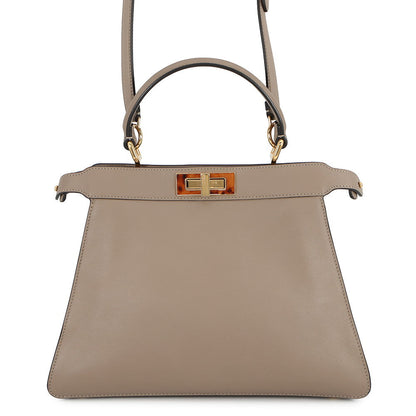 FENDI Peekaboo Icy You Gray8BN321 Leather Size Medium