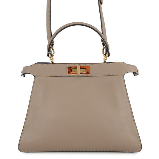 FENDI Peekaboo Icy You Gray8BN321 Leather Size Medium