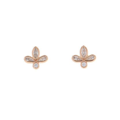 TIFFANY&Co. Fleur de Lis Earrings 18K Pink Gold