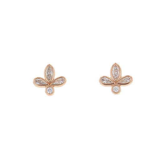 TIFFANY&Co. Fleur de Lis Earrings 18K Pink Gold