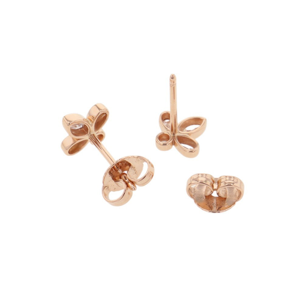 TIFFANY&Co. Fleur de Lis Earrings 18K Pink Gold