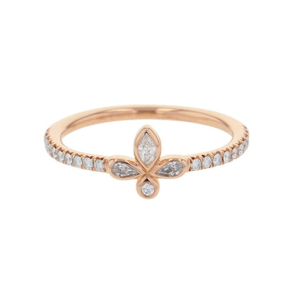 TIFFANY&Co. Fleur de Lis Ring Size Approximately No. 9 18K Pink Gold