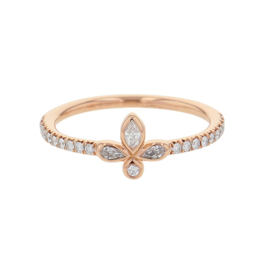 TIFFANY&Co. Fleur de Lis Ring Size Approximately No. 9 18K Pink Gold